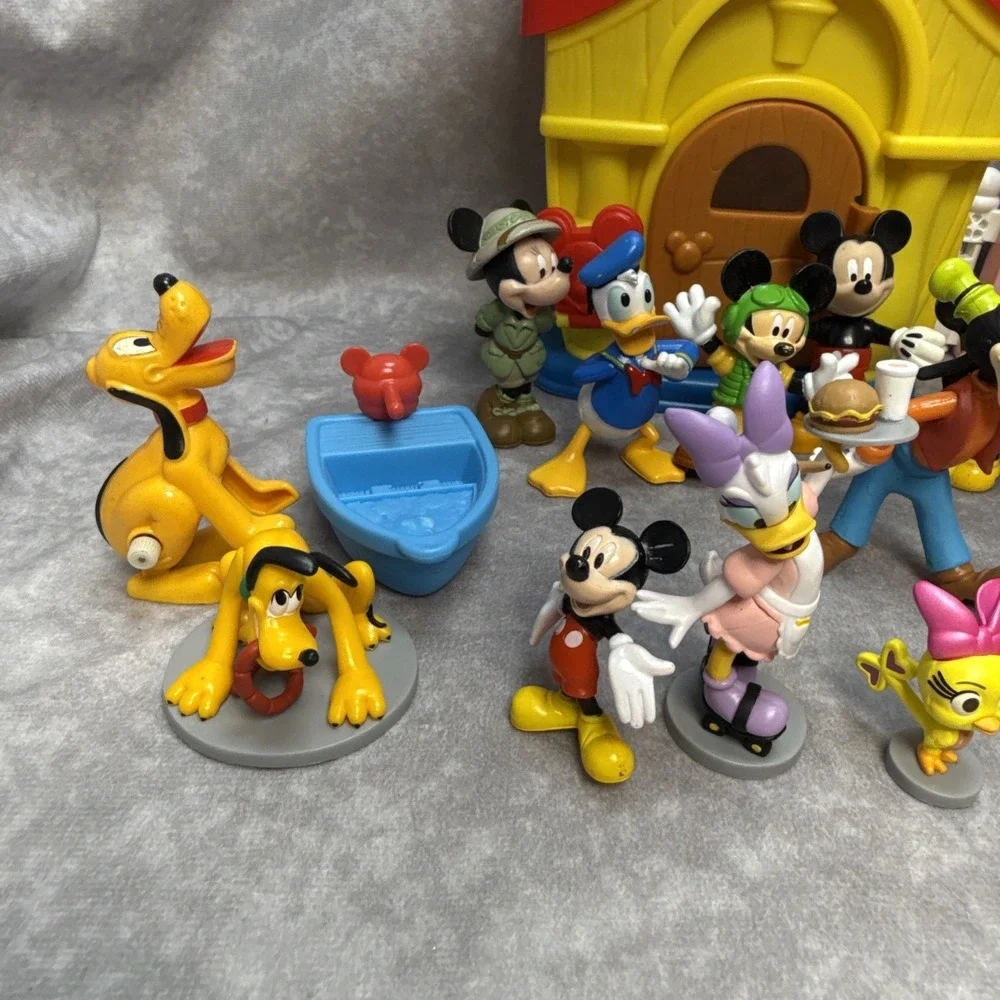 Fisher Price Little People Mickey & Minnie Mouse House Figures Lot Of 28 Vintage
